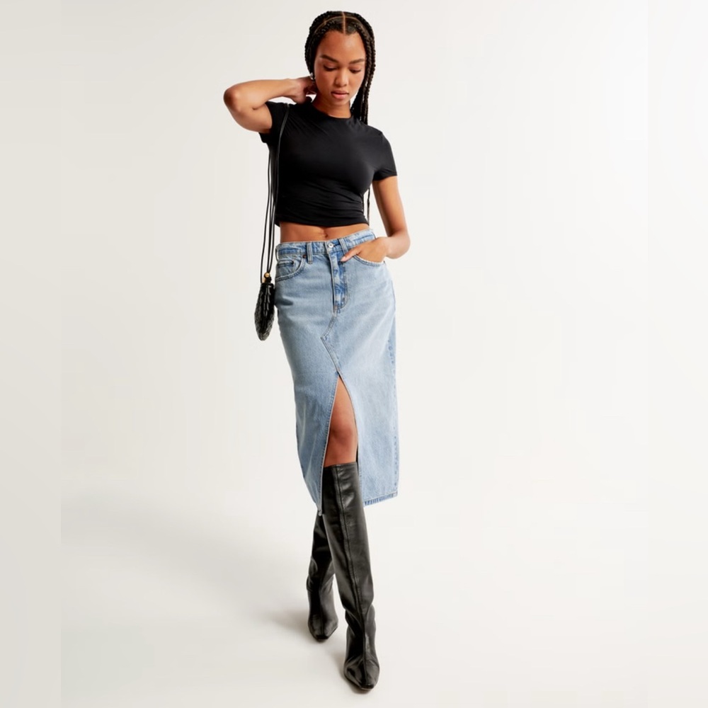Abercrombie Denim Midi Skirt 31
